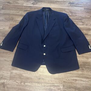 Vintage Burberrys’ Navy Blazer Pure Wool Gold Branded Buttons Jacket Mens Sz 50